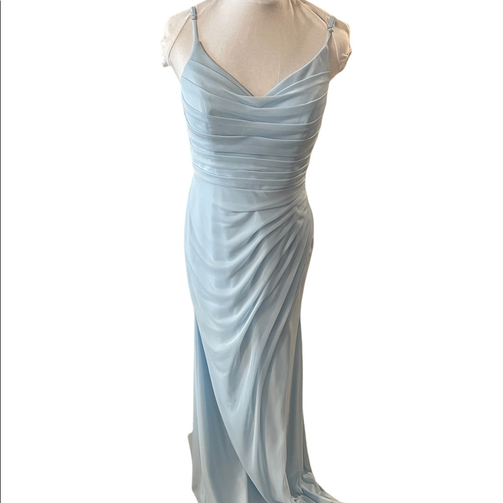 Azazie bridesmaid dress, sky blue size A8